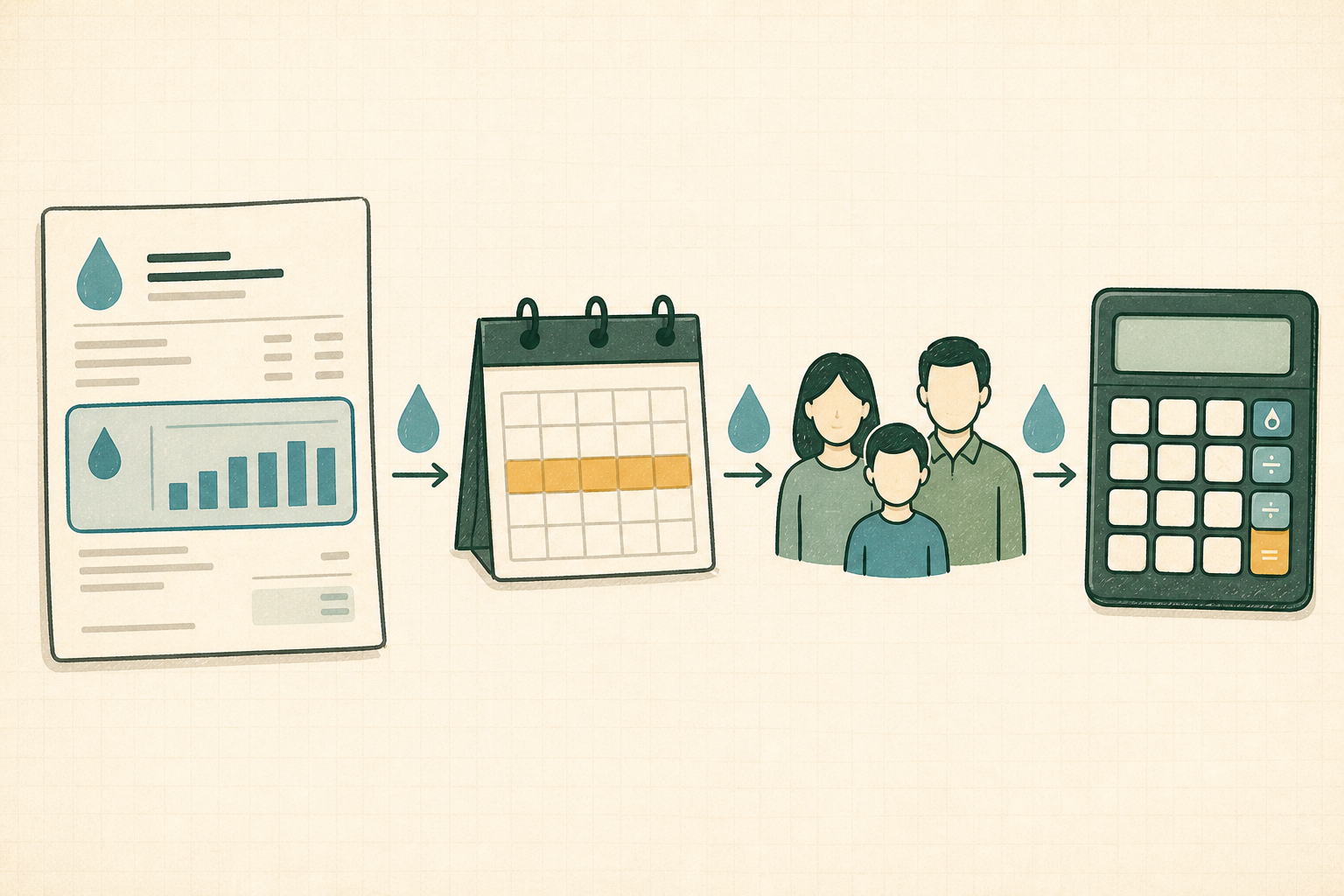 How to Calculate Water Use Per Person From Your Bill