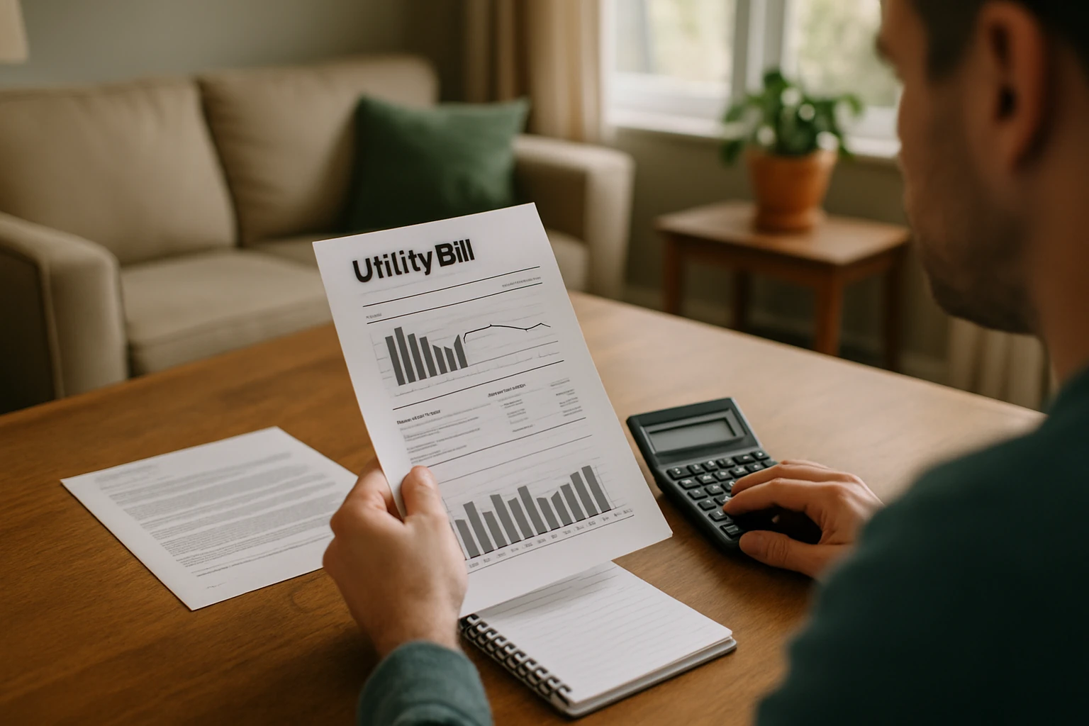 Monthly budget planner with bills and notes