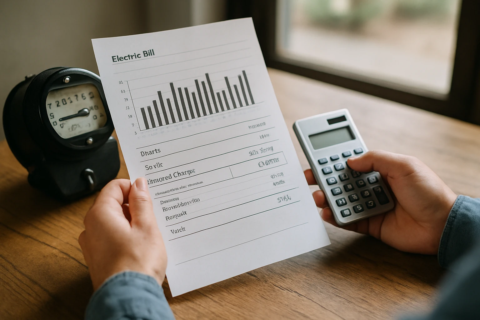 Electric meter and utility equipment on a building exterior
