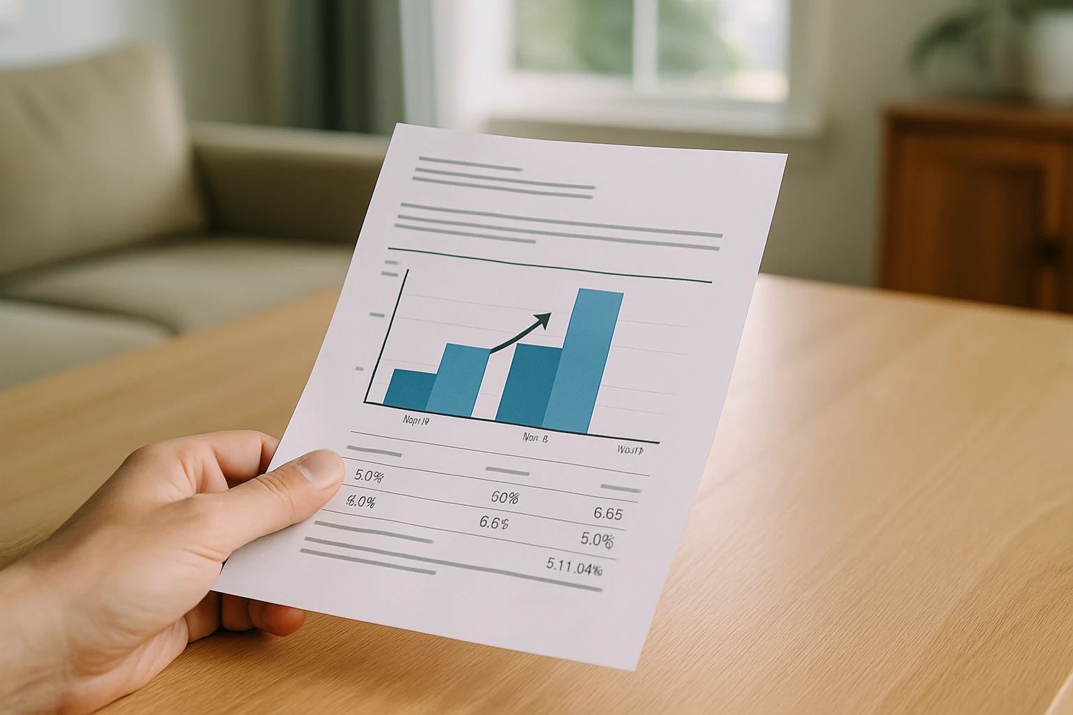 Home at dusk with lights on and power lines in the foreground