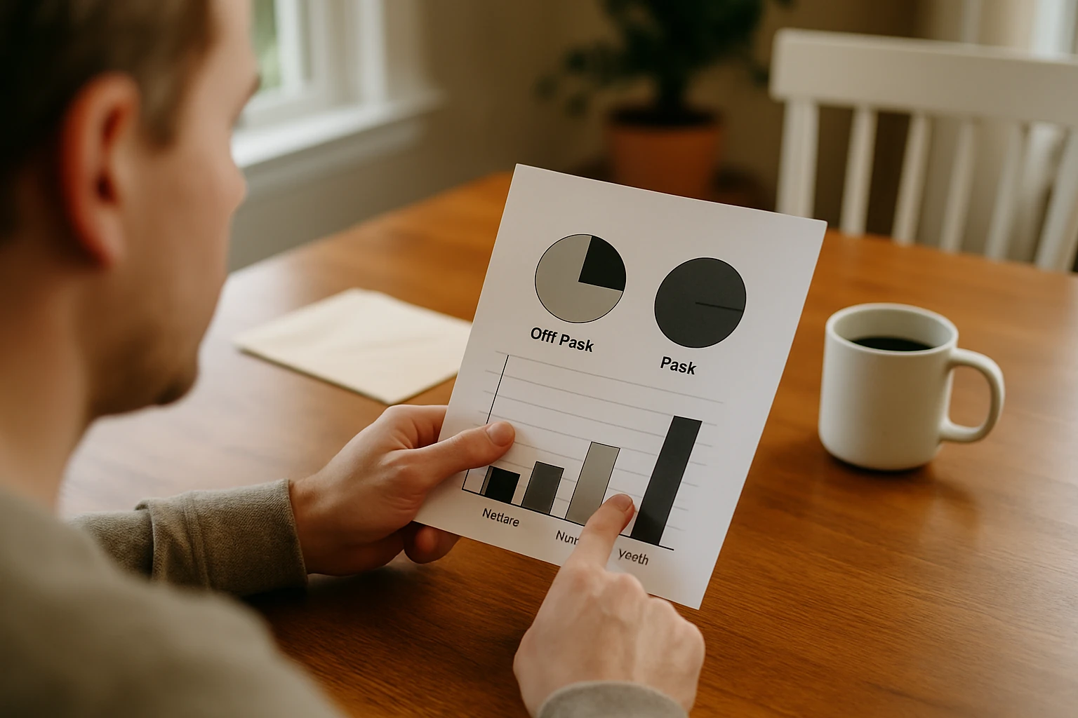 Clock face overlaid on electric bill