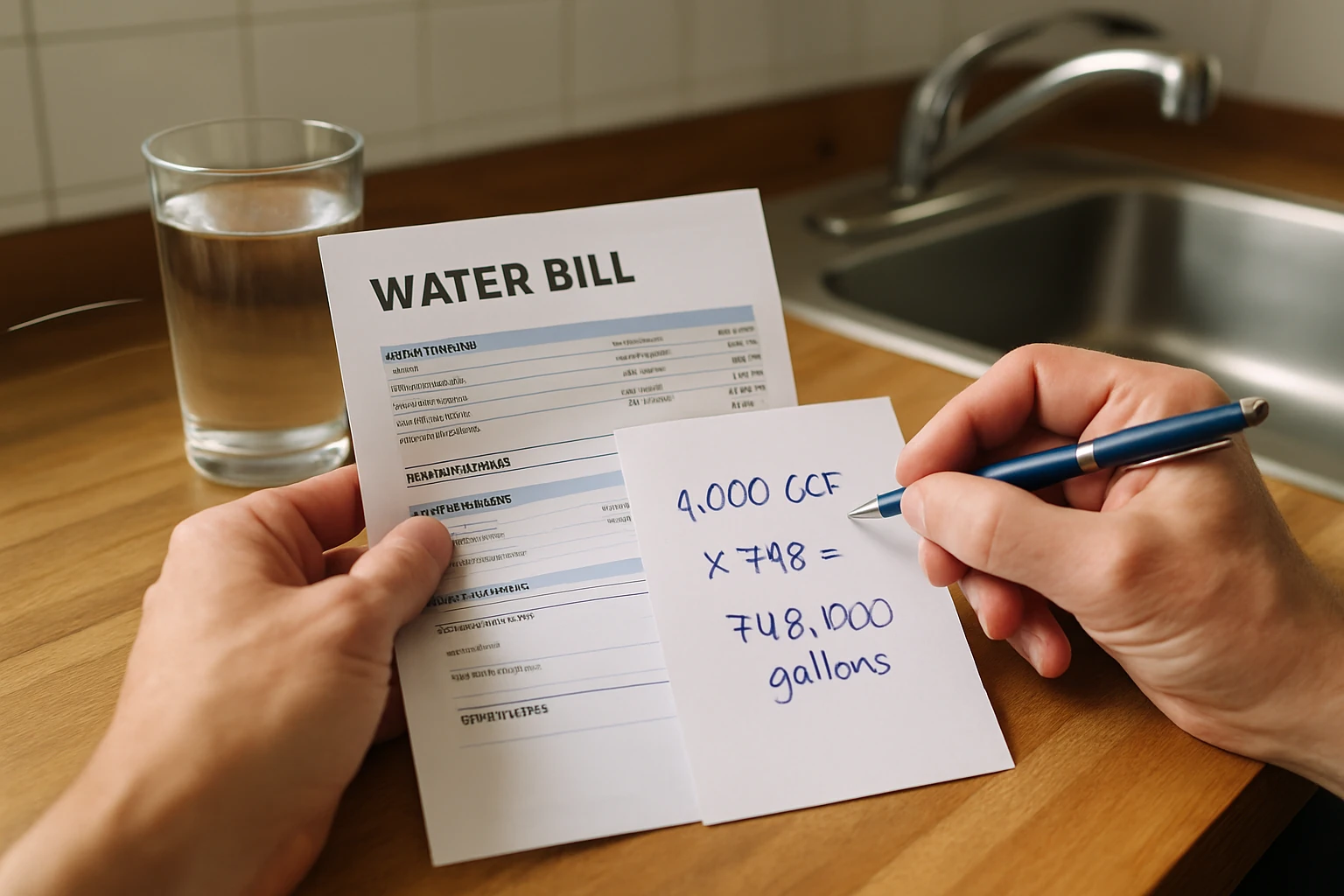 A water meter and shutoff valve in a utility box