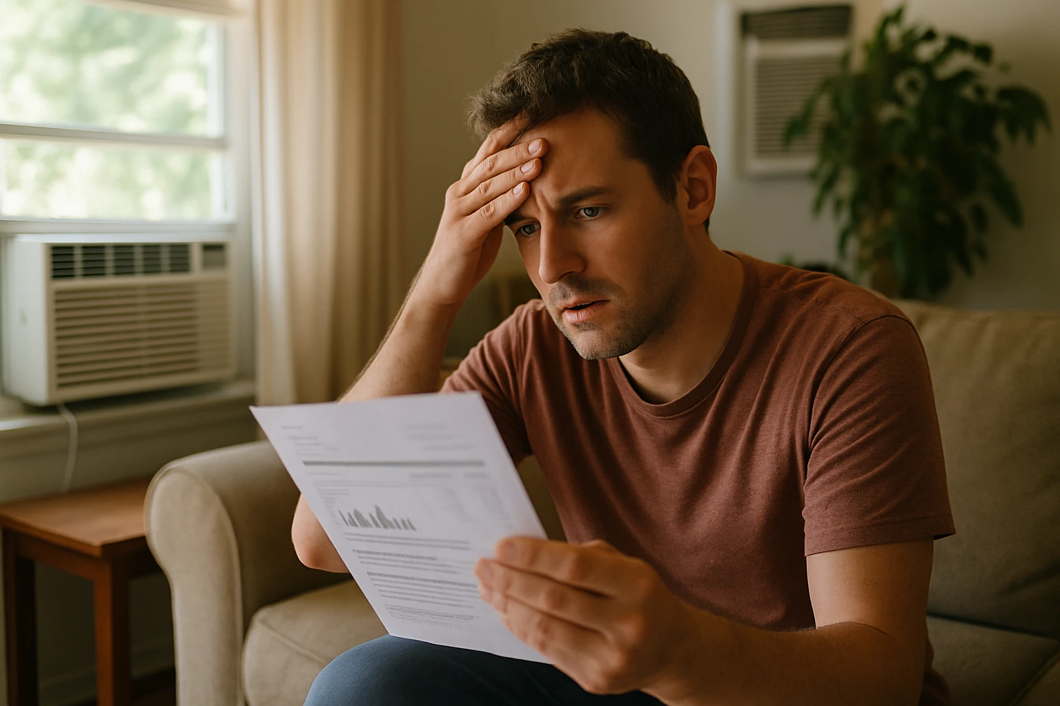 Air conditioner unit outside a home