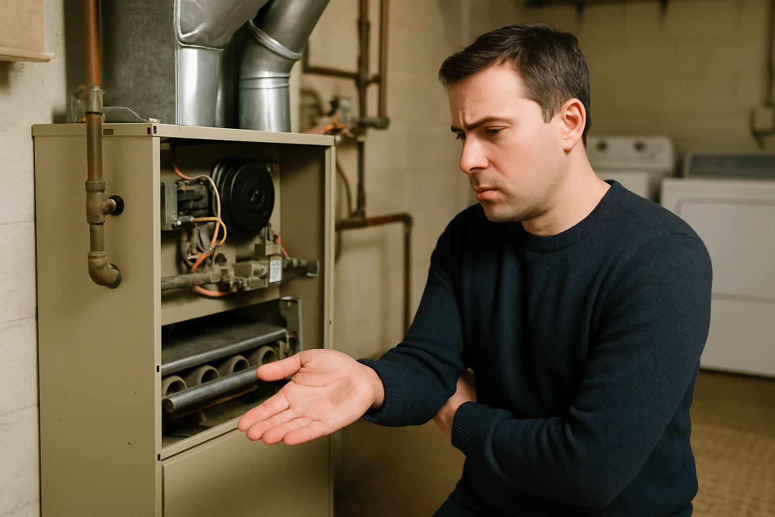 Home furnace and warm air vent