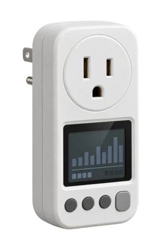 Illustrative plug-in electricity usage monitor