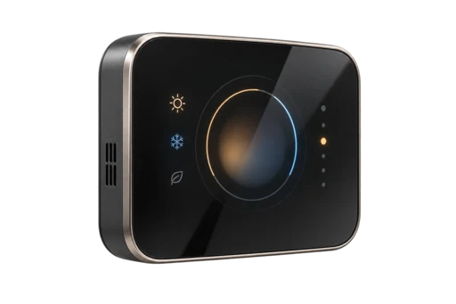 Illustrative premium rectangular smart thermostat