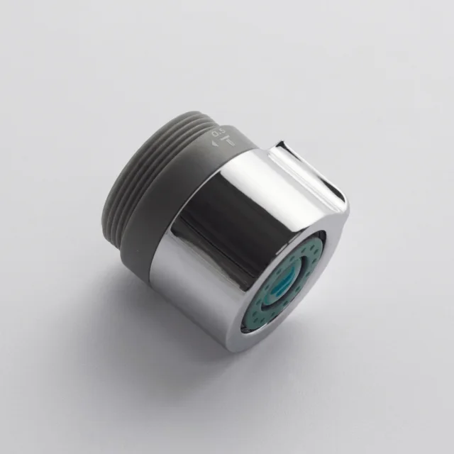 Illustrative adjustable faucet aerator with three spray settings