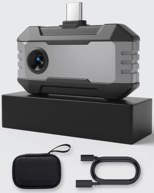 Illustrative compact USB-C thermal camera for phones