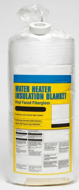 Illustrative water heater insulation blanket jacket roll